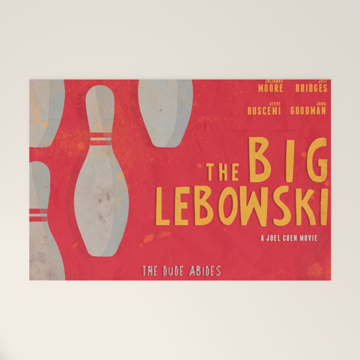 The Big Lebowski - Movie Poster, Coen Brothers Film, Jeff Bridges, John Turturro, Bowling Welcome Mat