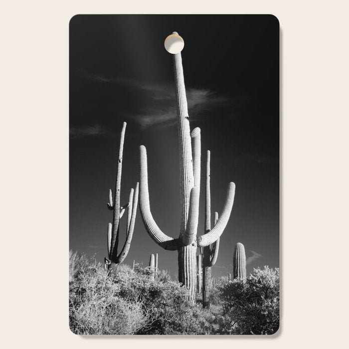 Black And White Saguaro Cactus Photo Cutting Board