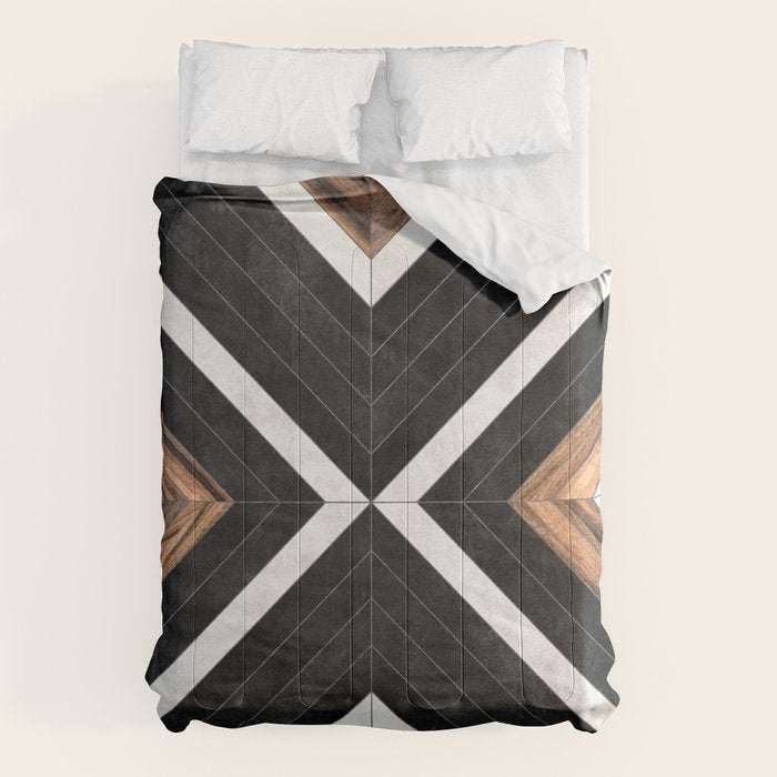 Urban Tribal Pattern No.1 - Concrete And Wood Comforter