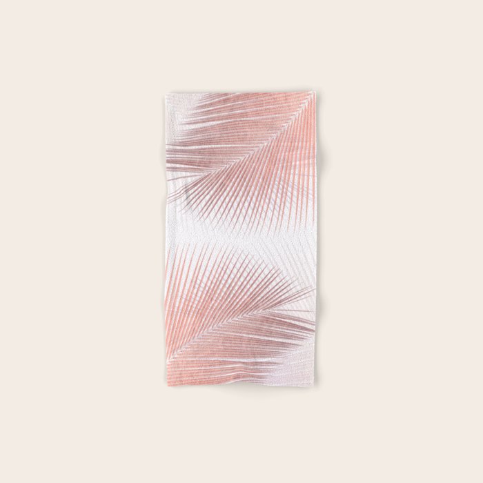 Palm Leaf Synchronicity - Rose Gold Bath Towel