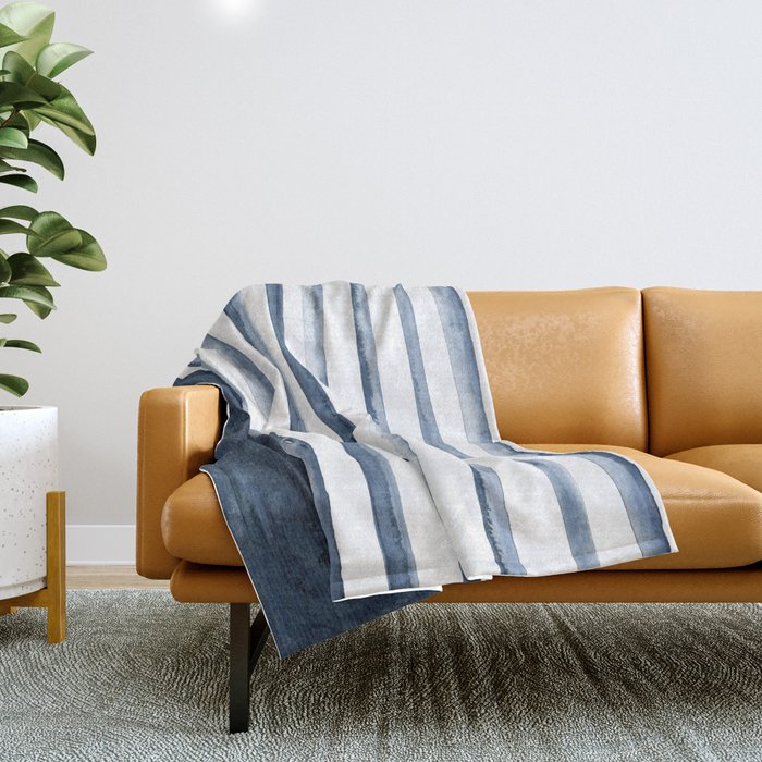 Stripes | Watercolor Pattern Throw Blanket