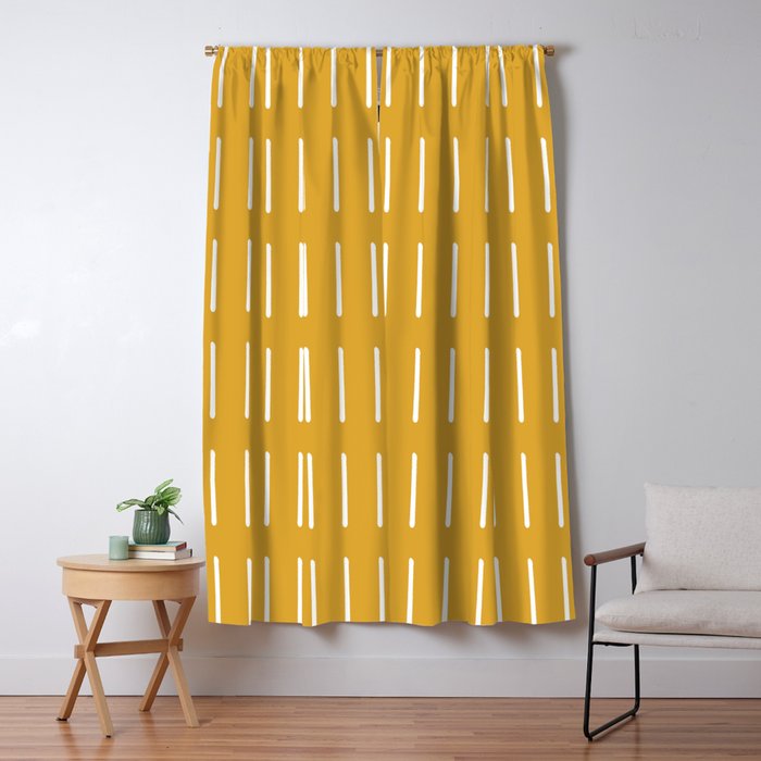 Mudcloth (Mustard Yellow) Window Curtain