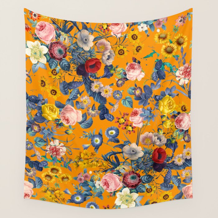 Summer Botanical Garden Ix Wall Tapestry