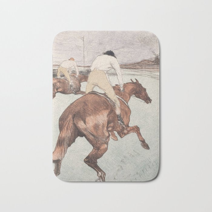 Henri De Toulouse-Lautrec "Le Jockey" Bath Mat