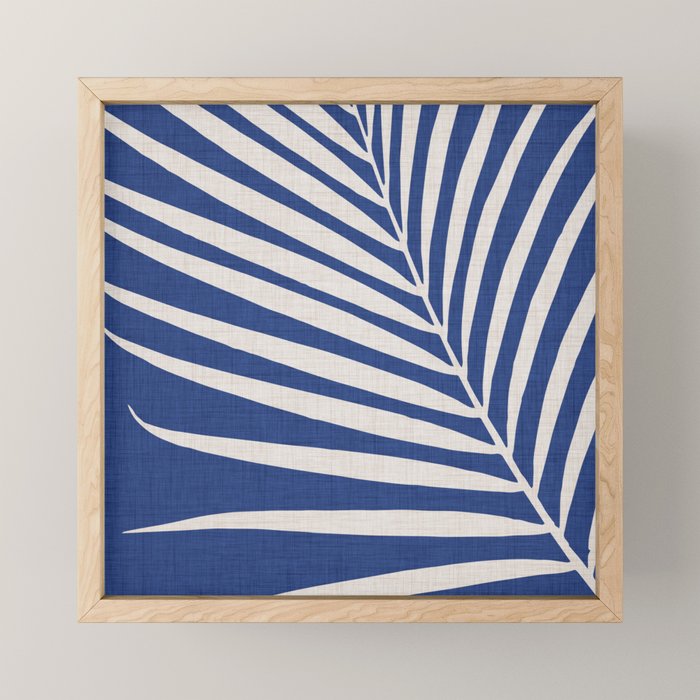 Indigo Palm Minimal Botanical Mini Art Print