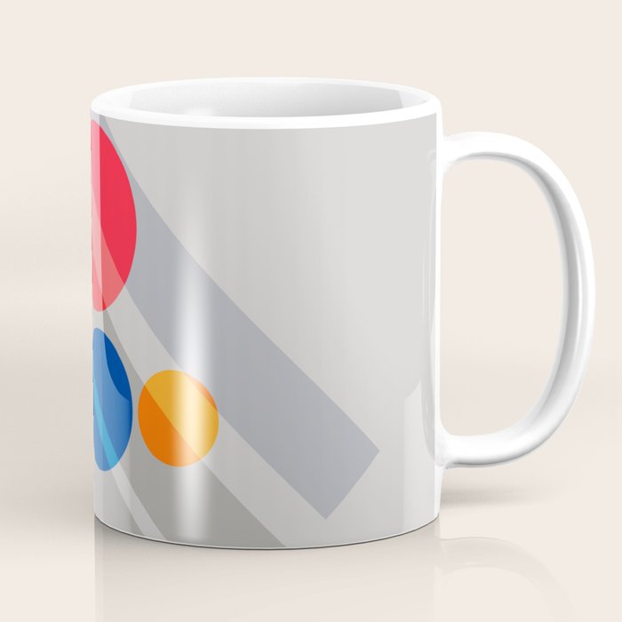 Abstract Suprematism Equilibrium Art Red Blue Yellow Coffee Mug