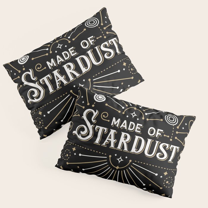Made Of Stardust - Black & Gold Palette Pillow Sham