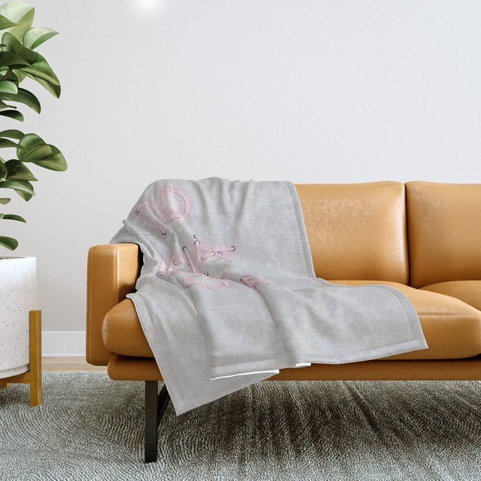 Do What You Love, Neon Sign Throw Blanket