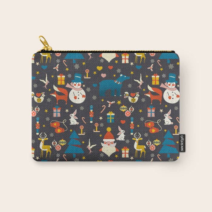 Christmas Symbols Pattern Carry All Pouch