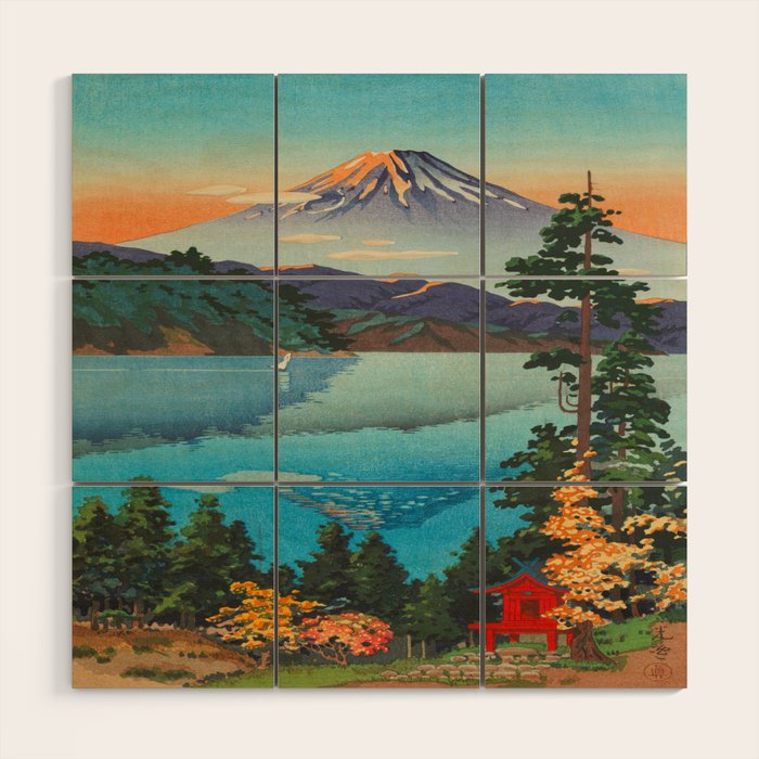 Tsuchiya Koitsu Vintage Japanese Woodblock Print Fall Autumn Mount Fuji Wood Wall Art