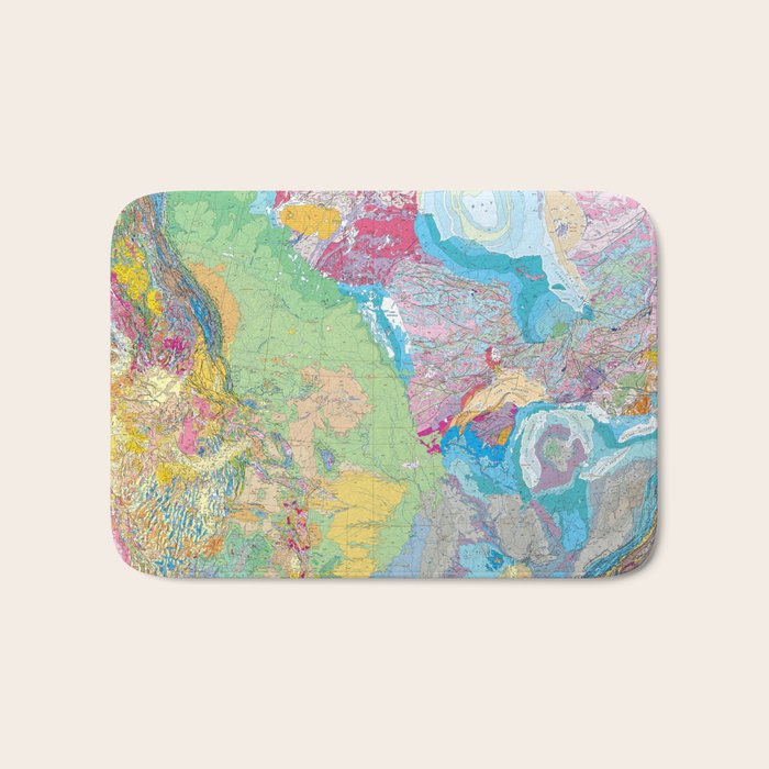 Usgs Geological Map Of North America Bath Mat
