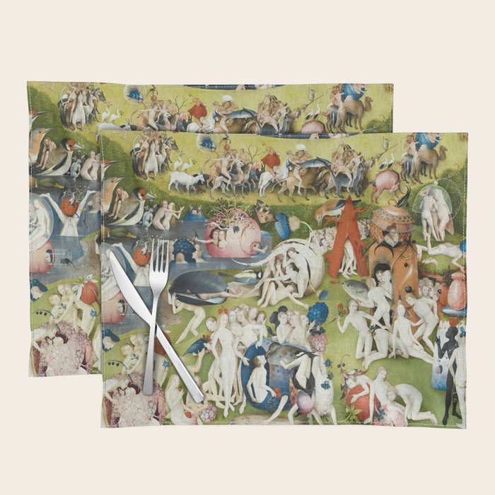 The Garden Of Earthly Delights By Hieronymus Bosch Placemat