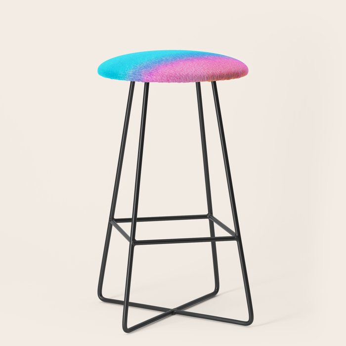 Rainbow, Watercolor Painting Abstract Colorful Fun, Urban Eclectic Contemporary Party Bohemian Stool