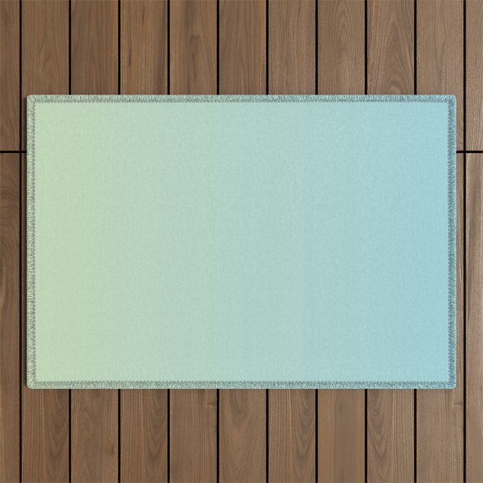 Turquoise Green Blue Gradient Outdoor Rug