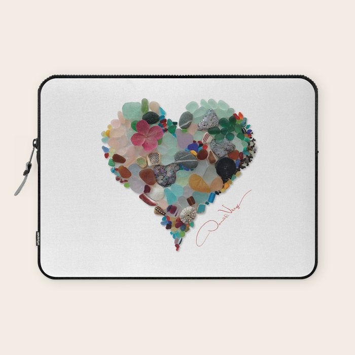 Love -  Sea Glass Heart A Unique Birthday & FatherâS Day Gift Laptop Sleeve