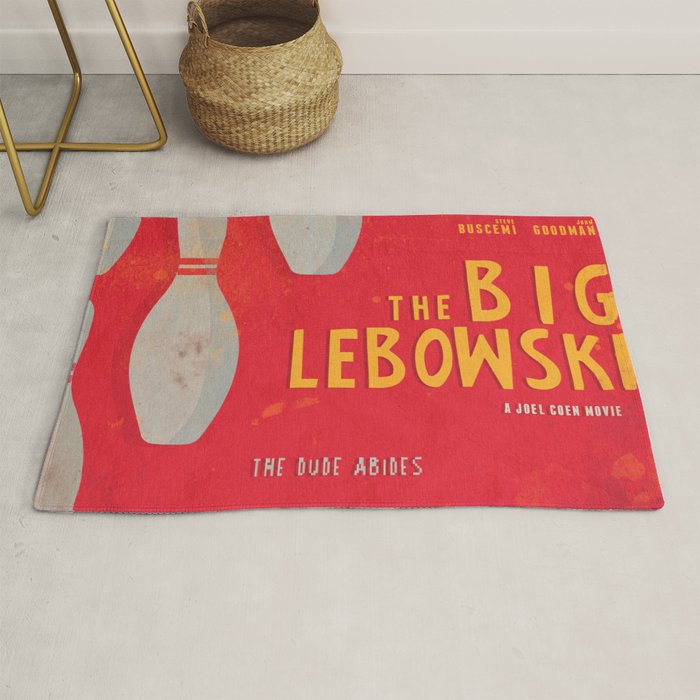 The Big Lebowski - Movie Poster, Coen Brothers Film, Jeff Bridges, John Turturro, Bowling Rug