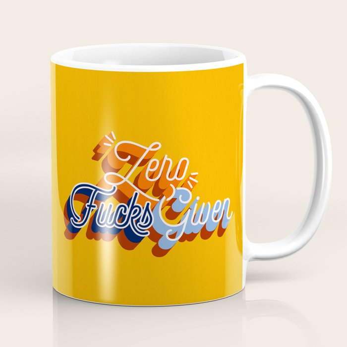 Zero F*Cks Given - Yellow & Blue Palette Coffee Mug