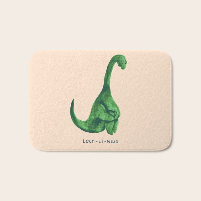 Lonely Loch Ness Monster (Loch-Li-Ness) Bath Mat