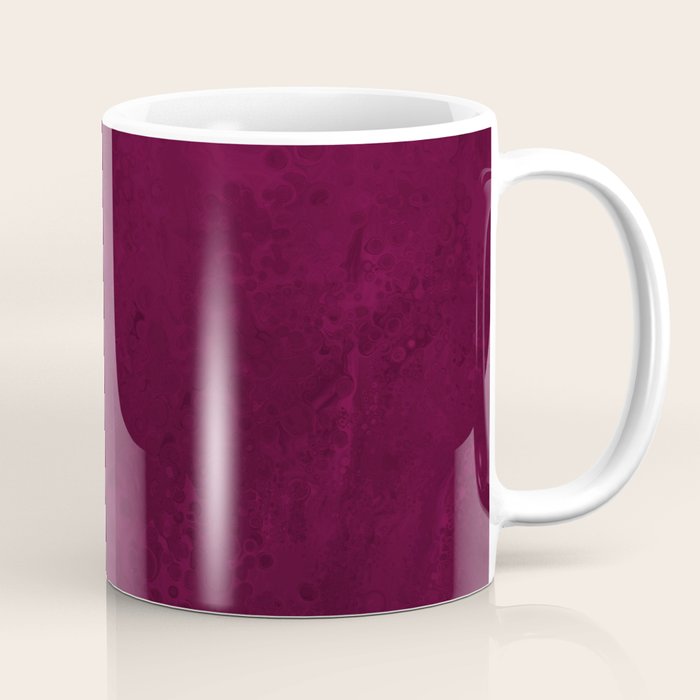 Hand Painted Modern Abstract Burgundy Marble Watercolor Coffee Mug