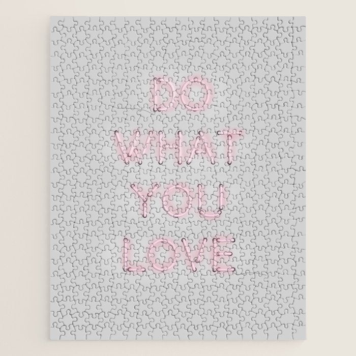 Do What You Love, Neon Sign Jigsaw Puzzle
