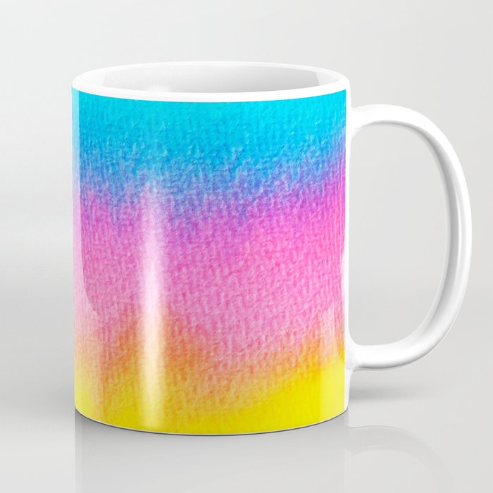 Rainbow, Watercolor Painting Abstract Colorful Fun, Urban Eclectic Contemporary Party Bohemian Coffee Mug