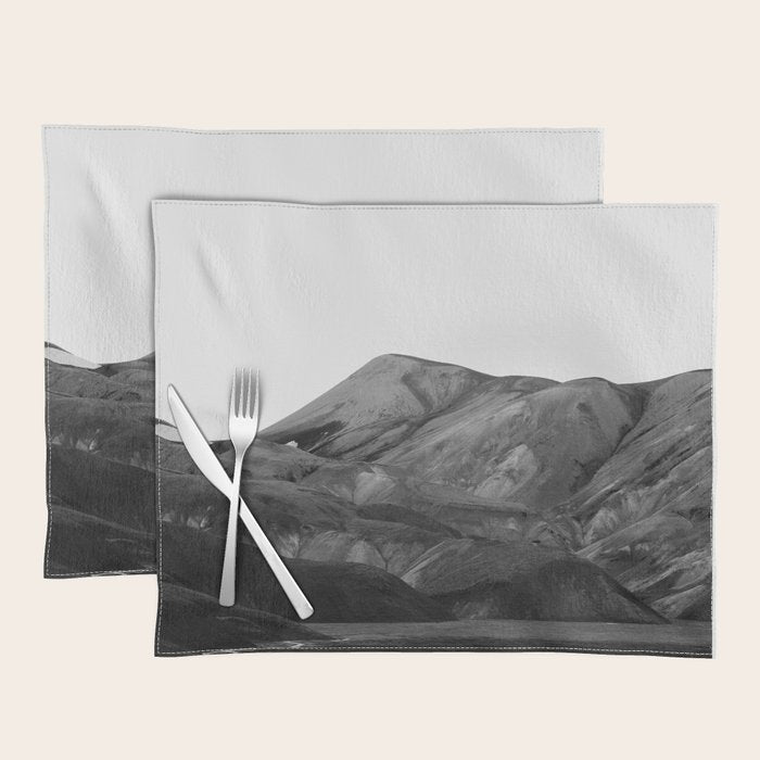 Mountain Range, Minimalist Art, Mountain Placemat