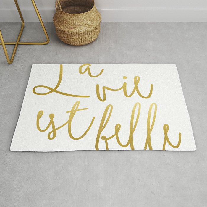 La Vie Est Belle #Homestorie #Typography #Buyart Rug
