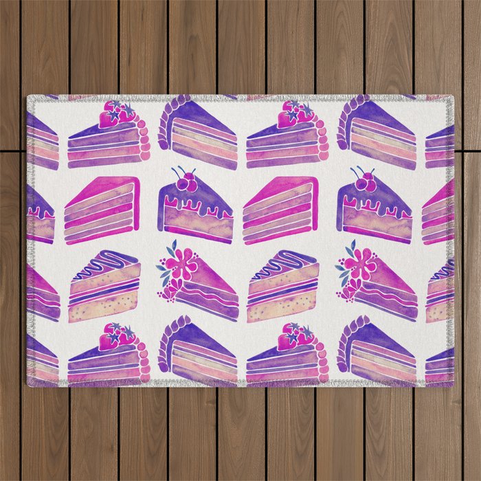 Cake Slices - Unicorn Palette Outdoor Rug