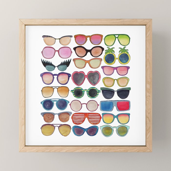 Sunglasses By Veronique De Jong Mini Art Print