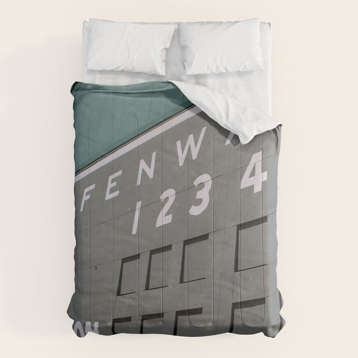 Fenwall -- Boston Fenway Park Wall, Green Monster, Red Sox Comforter