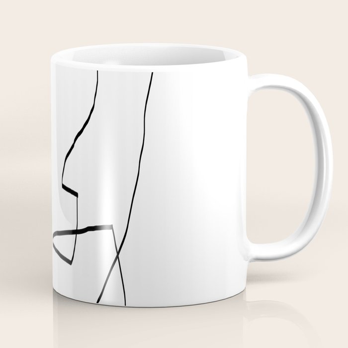 Abstract Head, Minimalist Line Art Coffee Mug