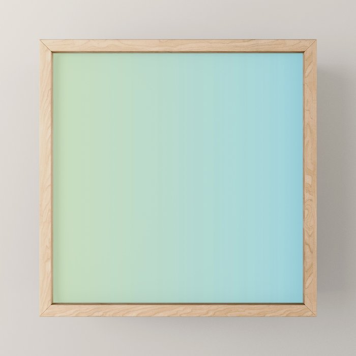 Turquoise Green Blue Gradient Mini Art Print