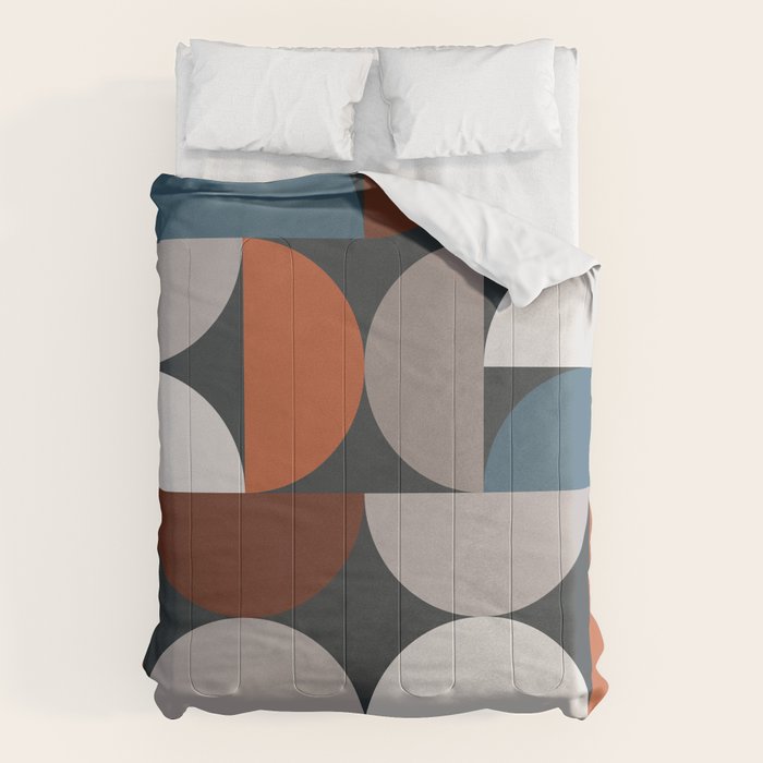 Mid Century Modern Geometric 24 Comforter