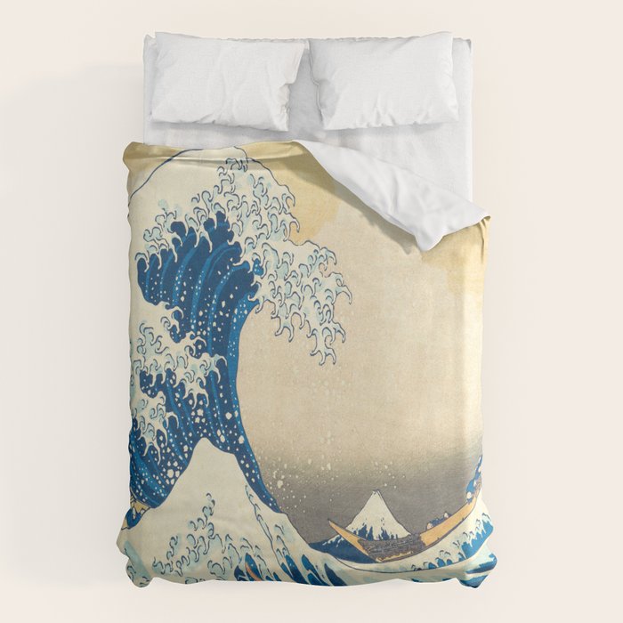 Japanese Woodblock Print The Great Wave Of Kanagawa By Katsushika Hokusai Duvet Cover