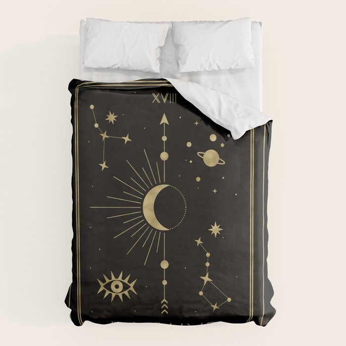 The Moon Or La Lune Gold Edition Duvet Cover