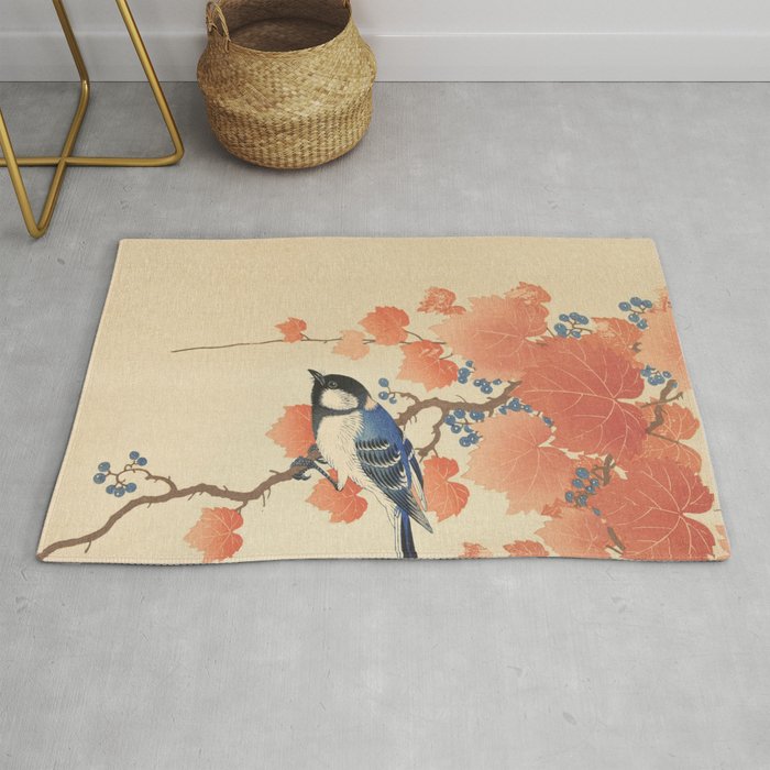 Ohara Koson - Japanese Bird Blockprint Rug