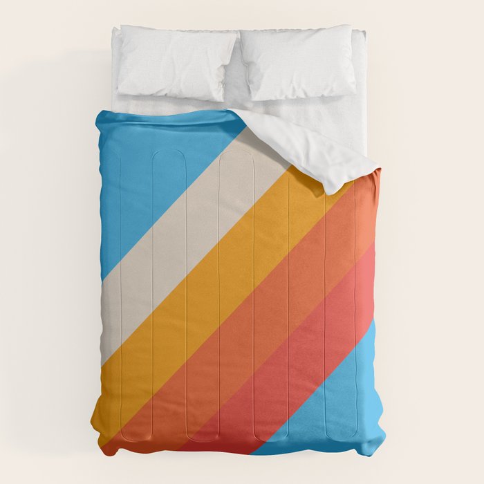 Gefjun - Classic Minimal Retro Summer Style Stripes Comforter