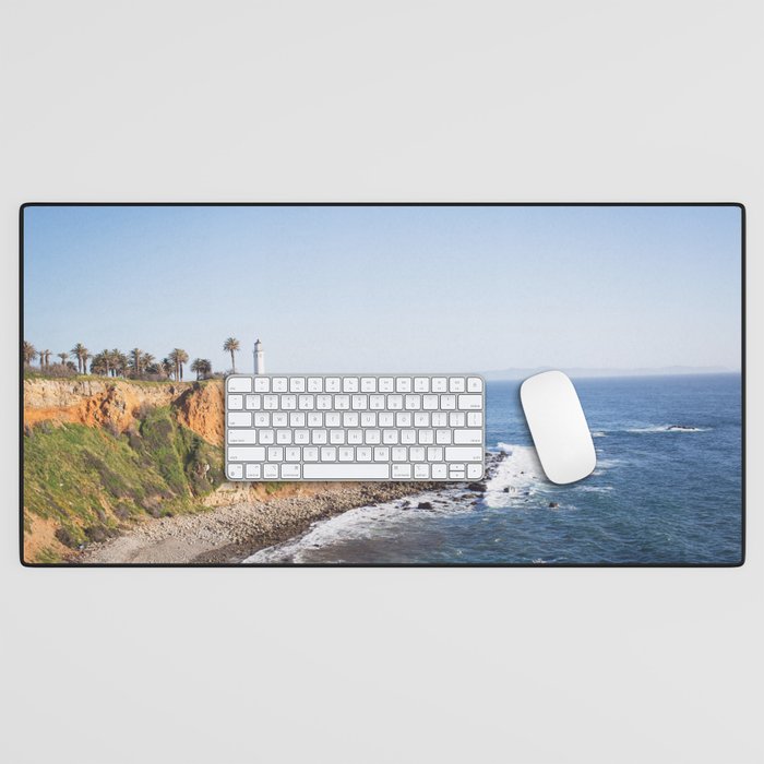 Point Vicente Lighthouse (Color Version) Desk Mat