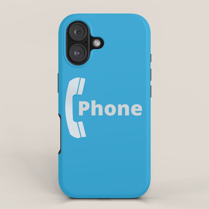 Vintage Pay Phone Booth Old School Retro Telephone Blue Sign Iphone Case