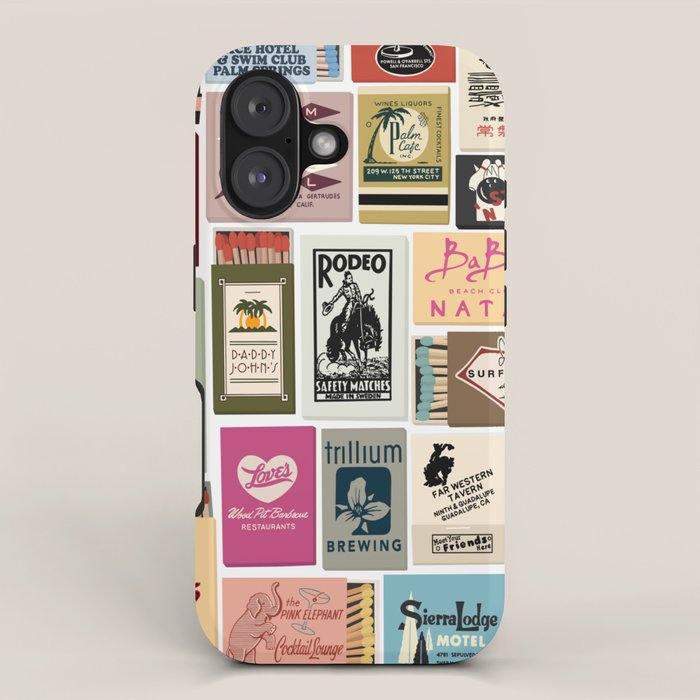 Vintage Matchbook Collage Art Print Iphone Case