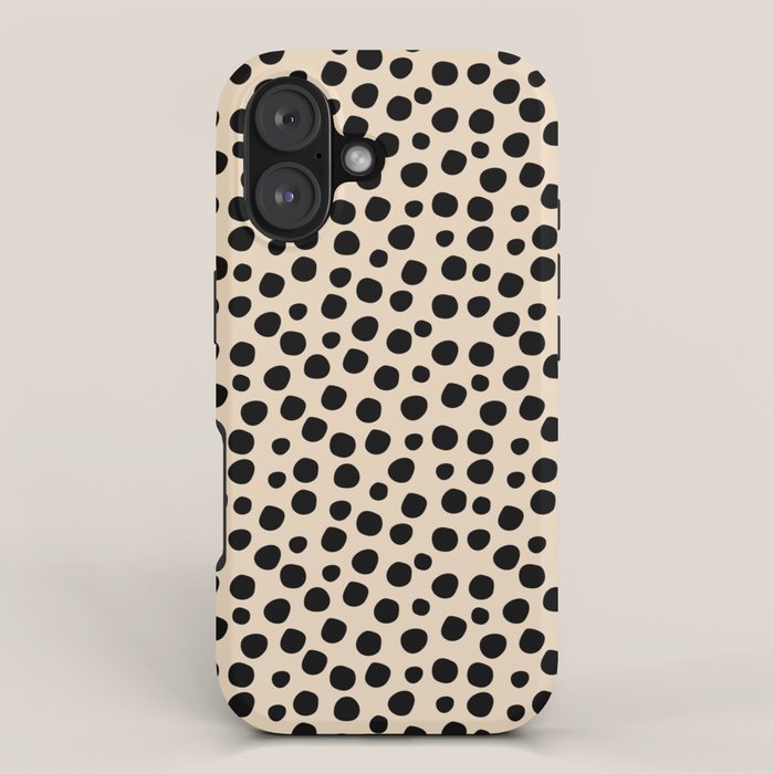 Irregular Small Polka Dots Black Iphone Case