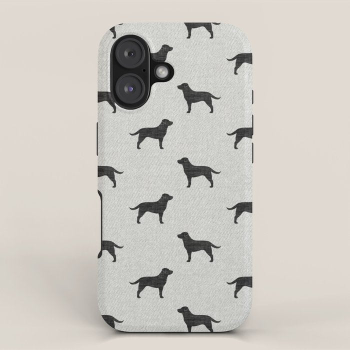 Black Labrador Retriever Dog Silhouette Iphone Case