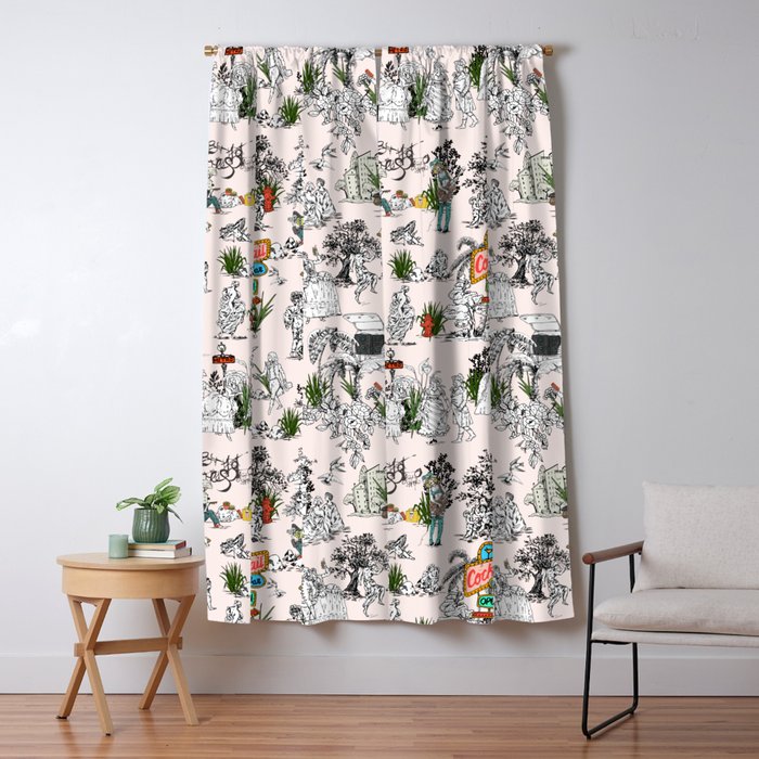 Toile De Jouy Between Eras 01 Window Curtain
