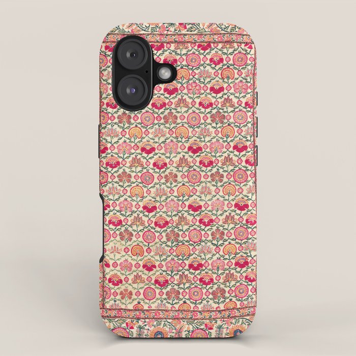 Vintage India Embroidered Textile, 17th Century Iphone Case