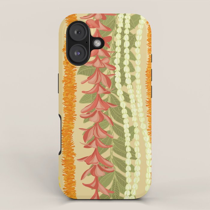 Pikake Lei, Maile, Plumeria, Puakenikeni Lei Iphone Case