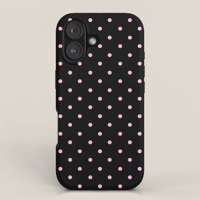 Dotted (Pink & Black Pattern) Iphone Case