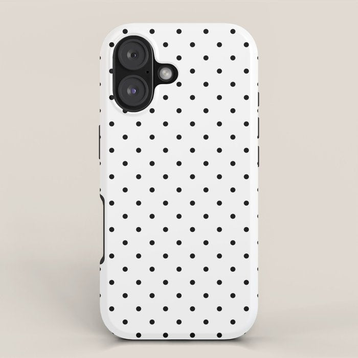 Small Black Polka Dots Background Iphone Case