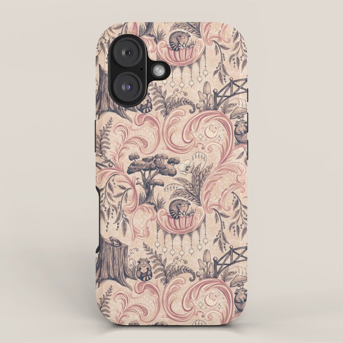 Fairytale Forest Raccoons - Pink Iphone Case