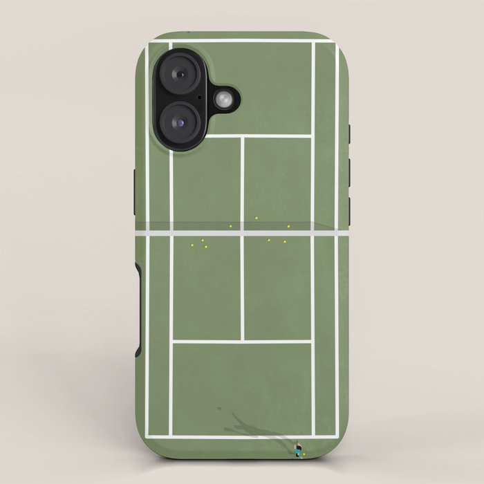 Tennis Court From Above | Illustration  Iphone Case