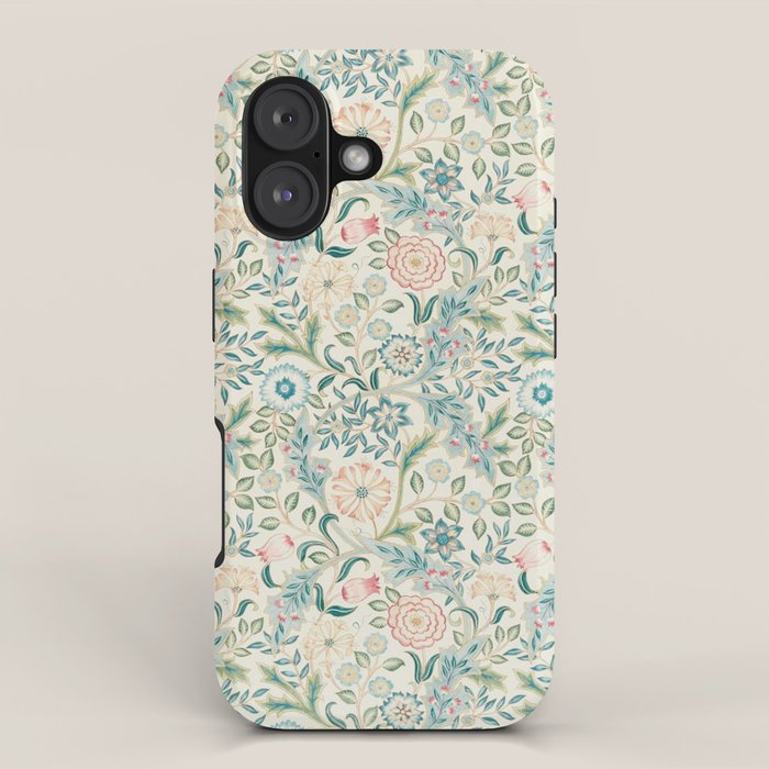 William Morris Vintage Wilhelmina Ivory Pastel Floral Iphone Case